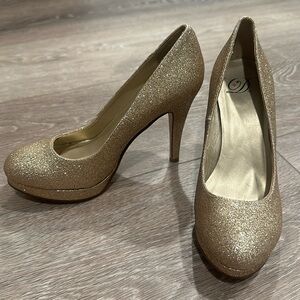 Gold Sparkle Heels